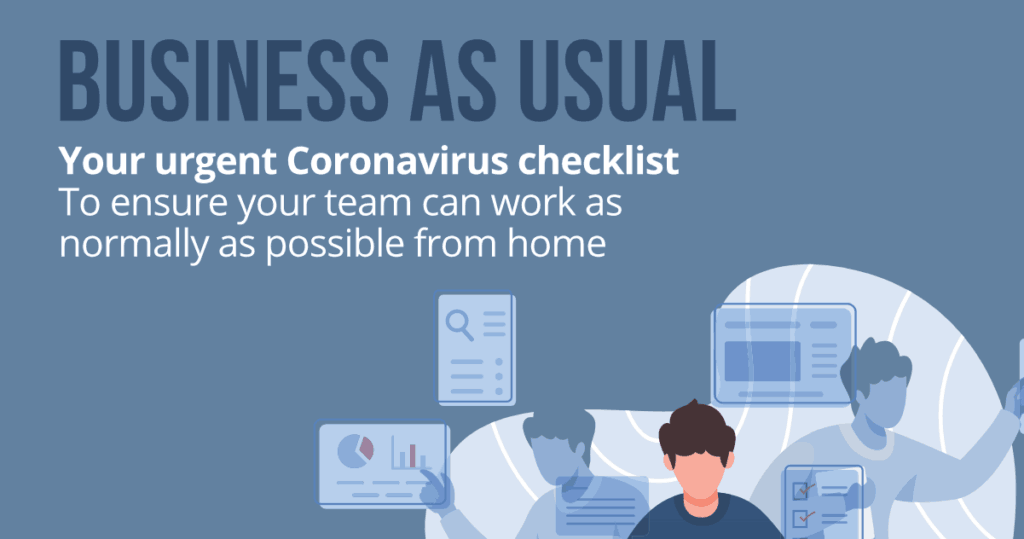coronavirus checklist allow staff to work from home