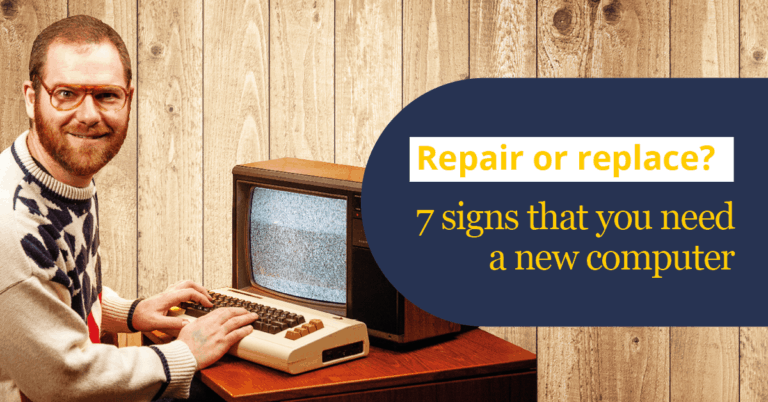 repair or replace signs need a new pc